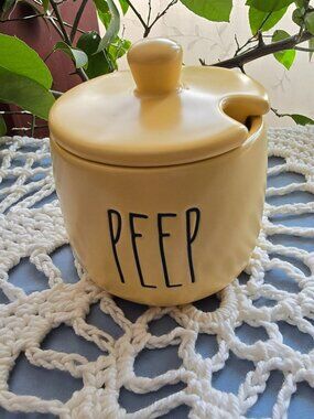 Rae Dunn "PEEP" Cellar Used for Holding Sugar, Salt, or Small Condiments NWOT